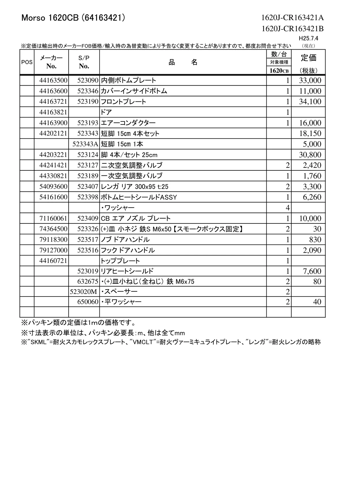 モルソー 1620CB 資料 3ページ目