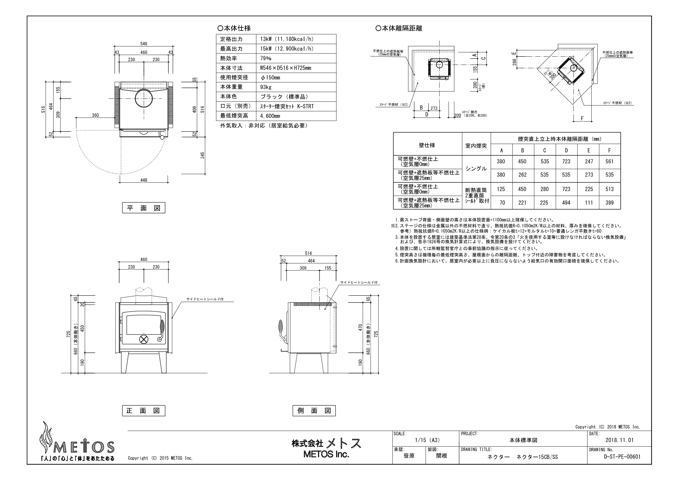 ネクター 15CBSS 図面