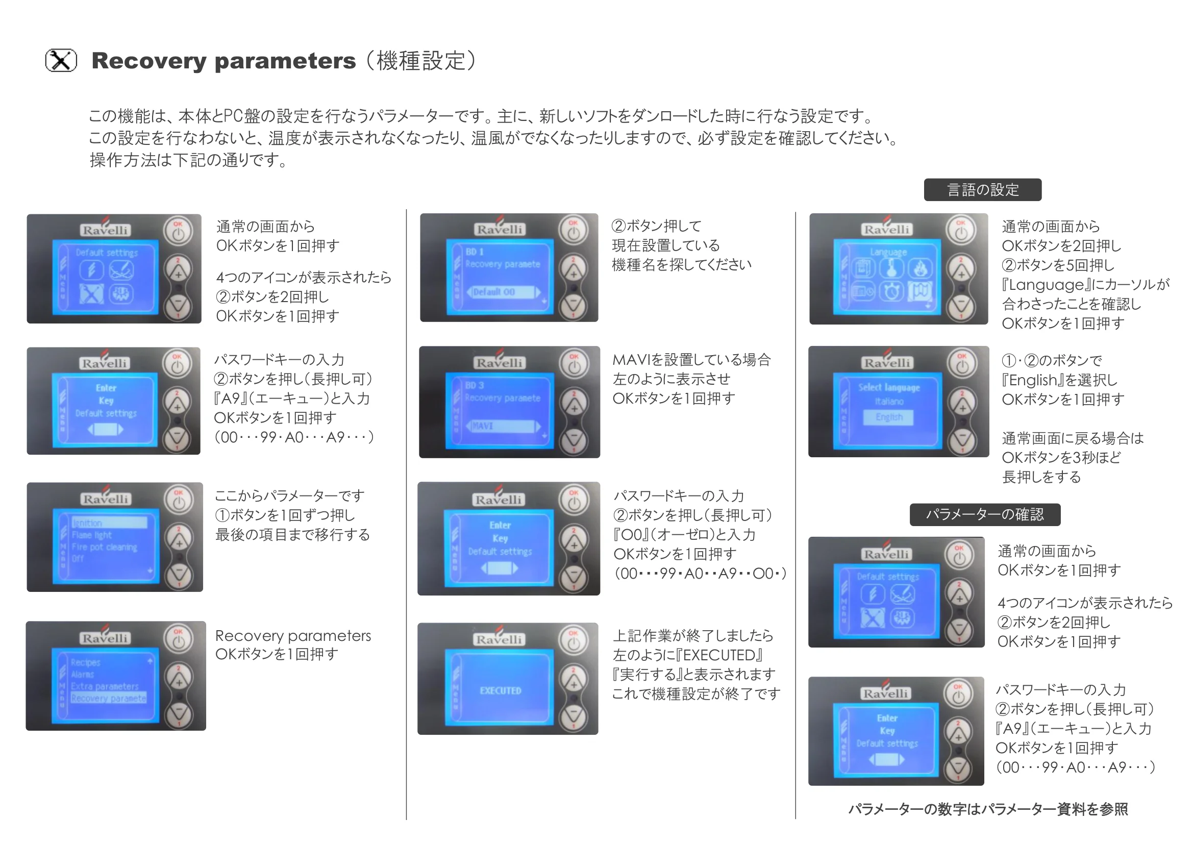 ラベリー RECOVERY PARAMETERS 2013 資料 2ページ目
