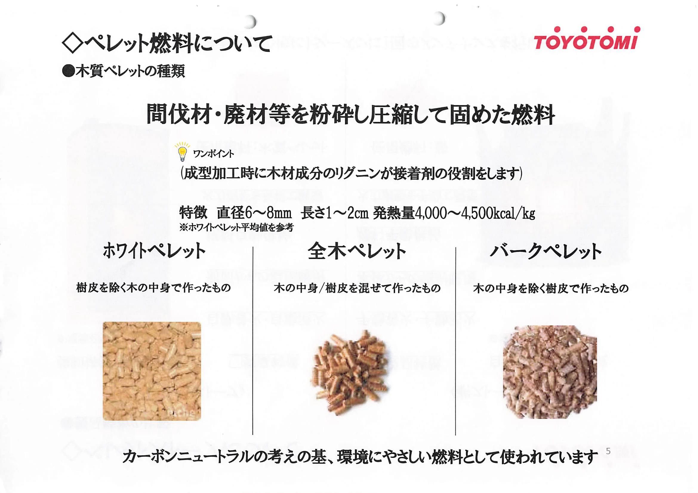 トヨトミ  SHIRYO 5 技術資料 5ページ目