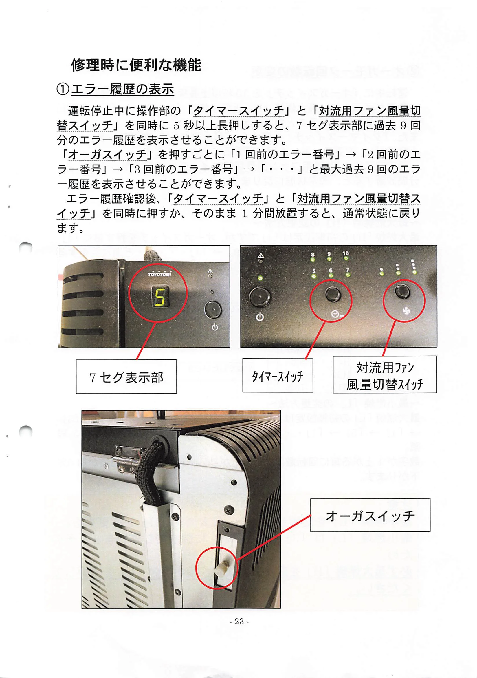 トヨトミ PE 6 SHIRYO 2 技術資料 23ページ目