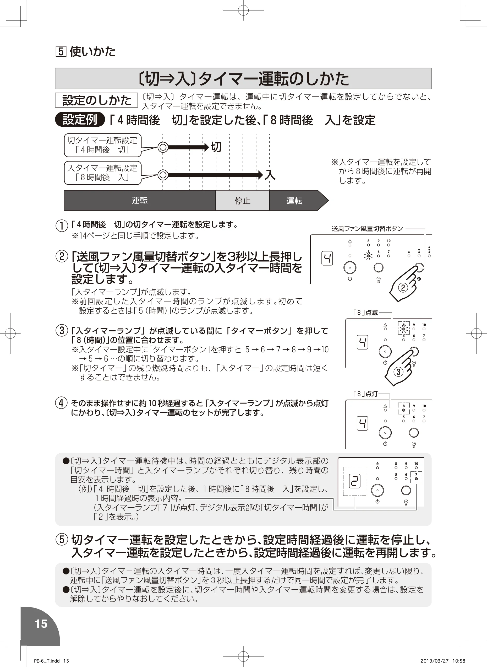 トヨトミ PE6 MIMI 取扱説明書 16ページ目