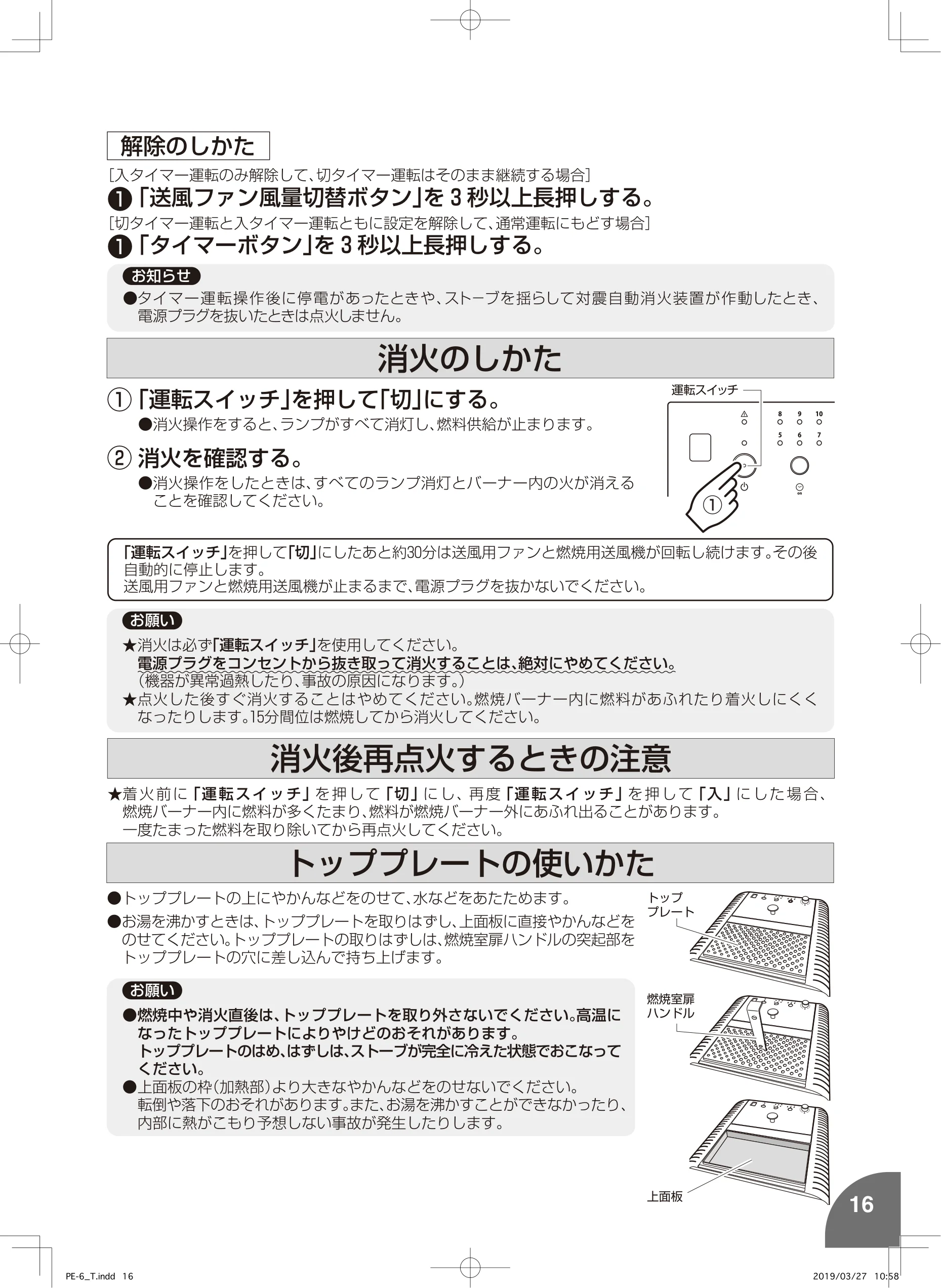 トヨトミ PE6 MIMI 取扱説明書 17ページ目