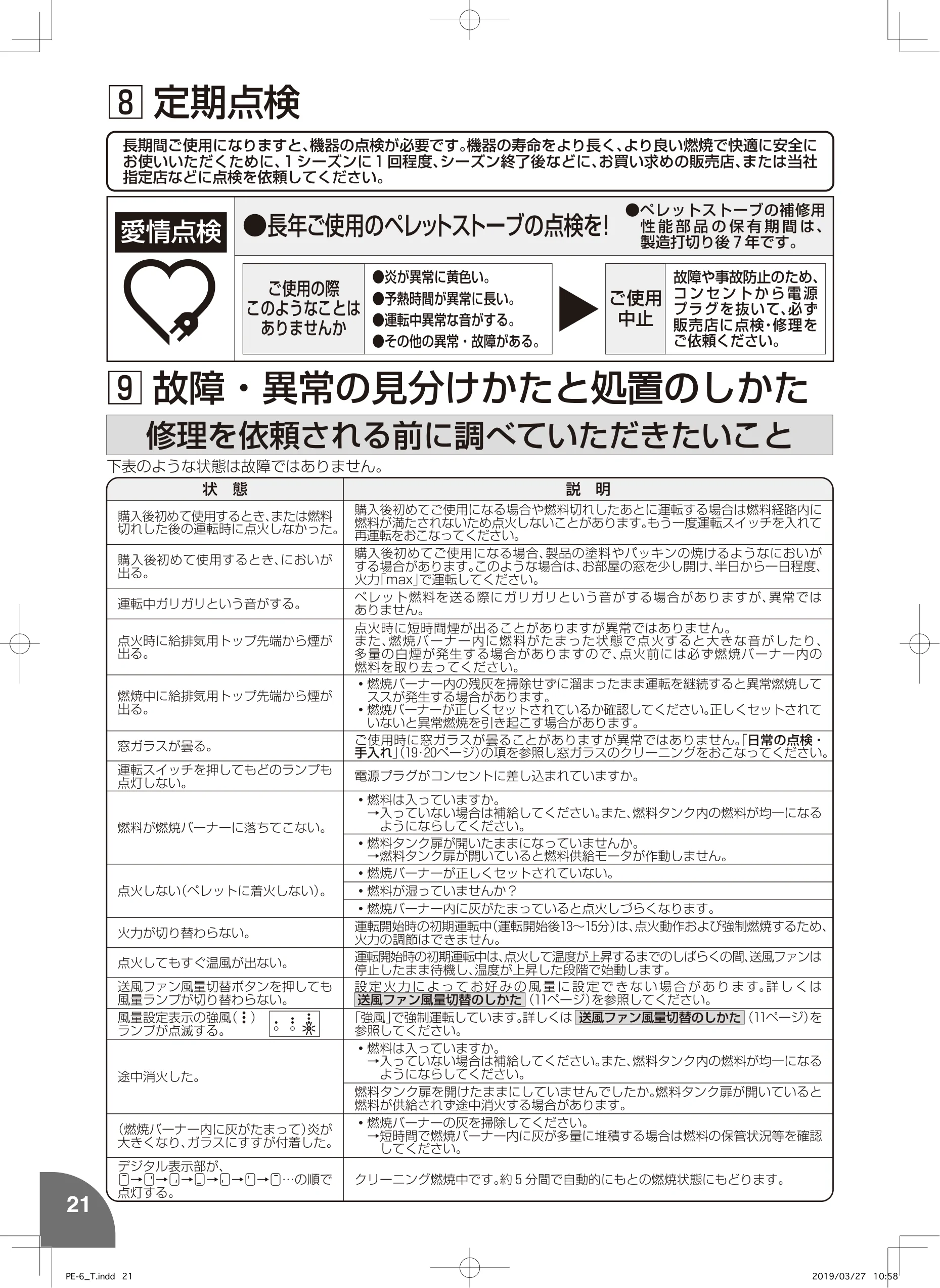 トヨトミ PE6 MIMI 取扱説明書 22ページ目