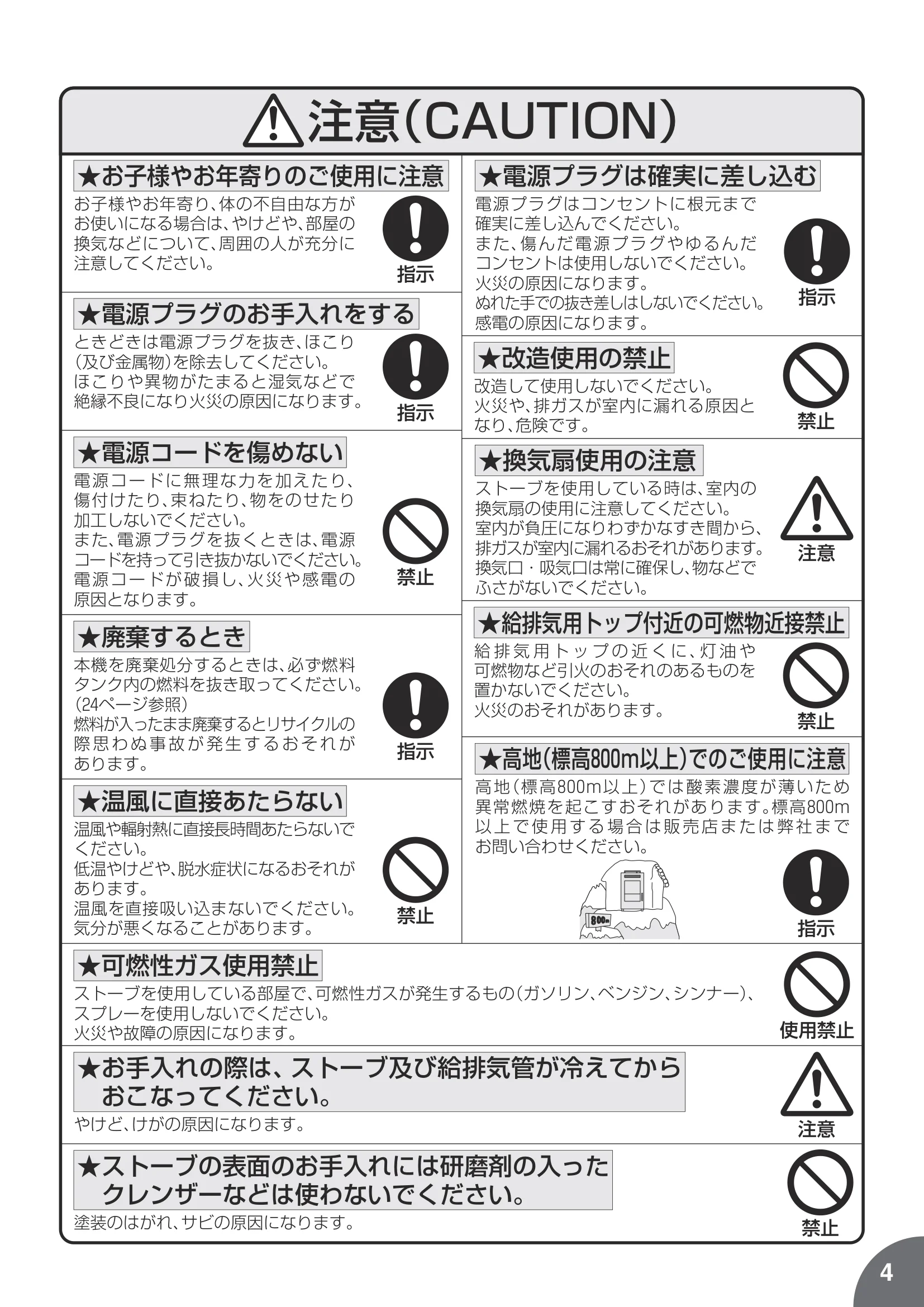 トヨトミ PE8N 取扱説明書 5ページ目