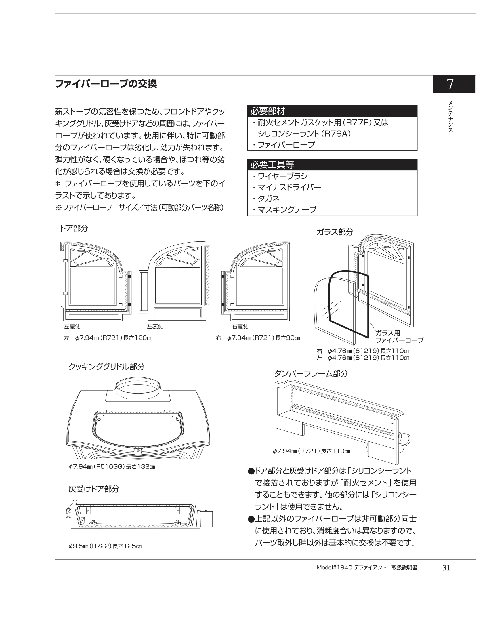 バーモントキャスティングス DEFIANT（2012年版） 取扱説明書 31ページ目