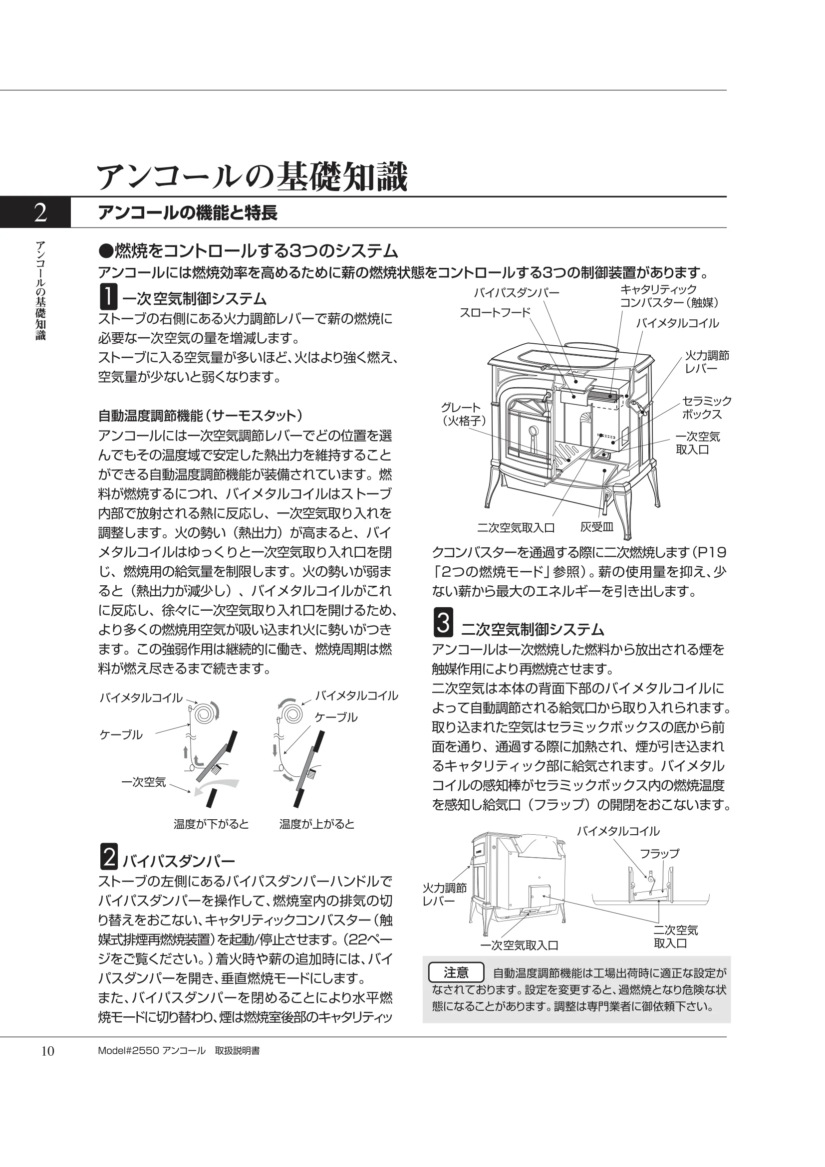 バーモントキャスティングス ENCORE 2550（2012年版） 取扱説明書 10ページ目