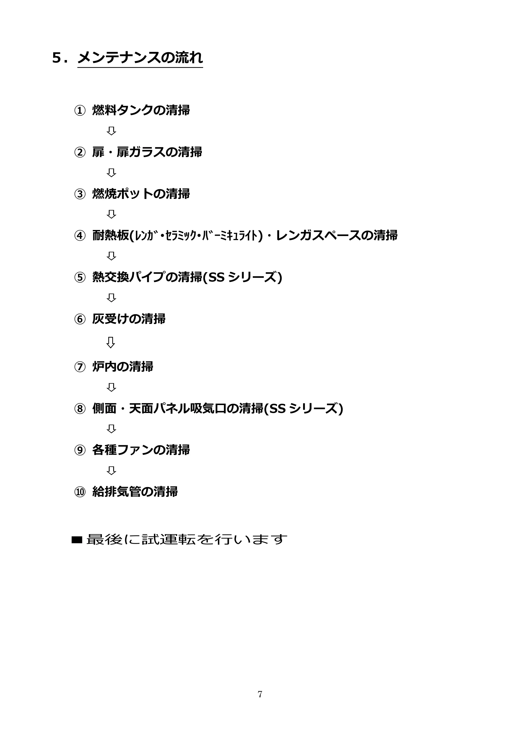 ウォームアーツ MAINTENANCE MANUAL ALL 技術資料 7ページ目