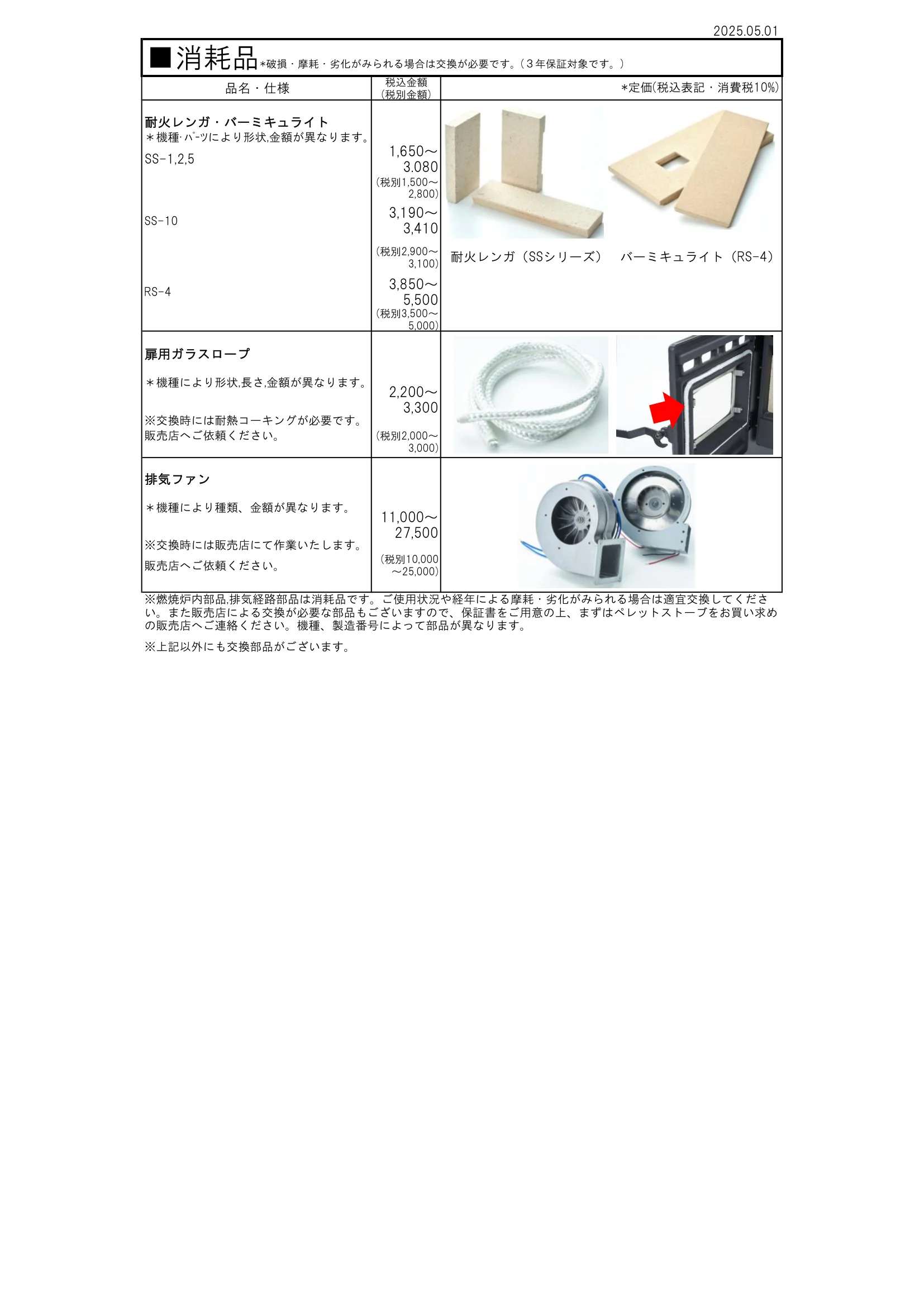 ウォームアーツ OPTION（2025年版） 部品図 5ページ目