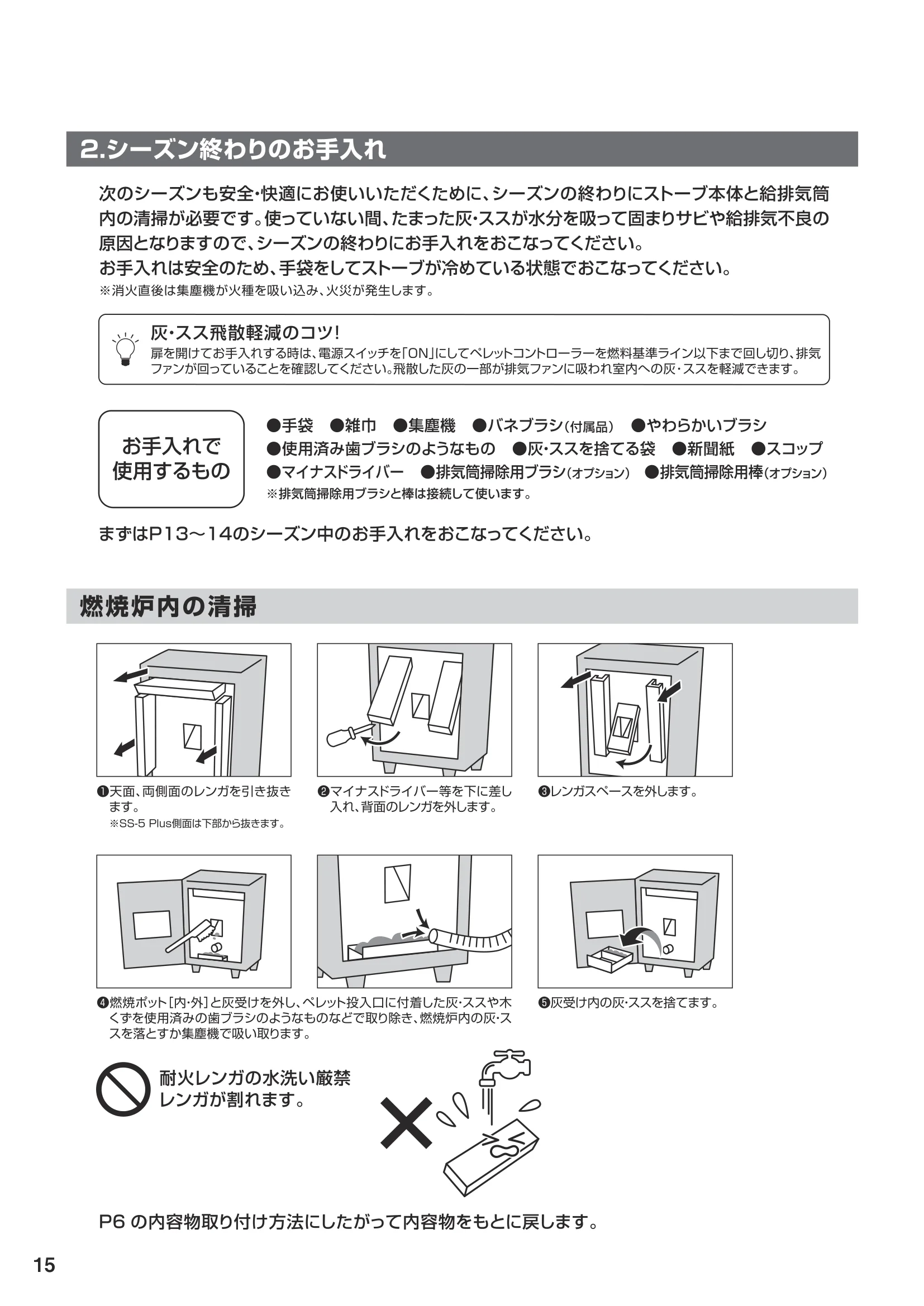 ウォームアーツ SS SERIES（2024年版） 取扱説明書 16ページ目