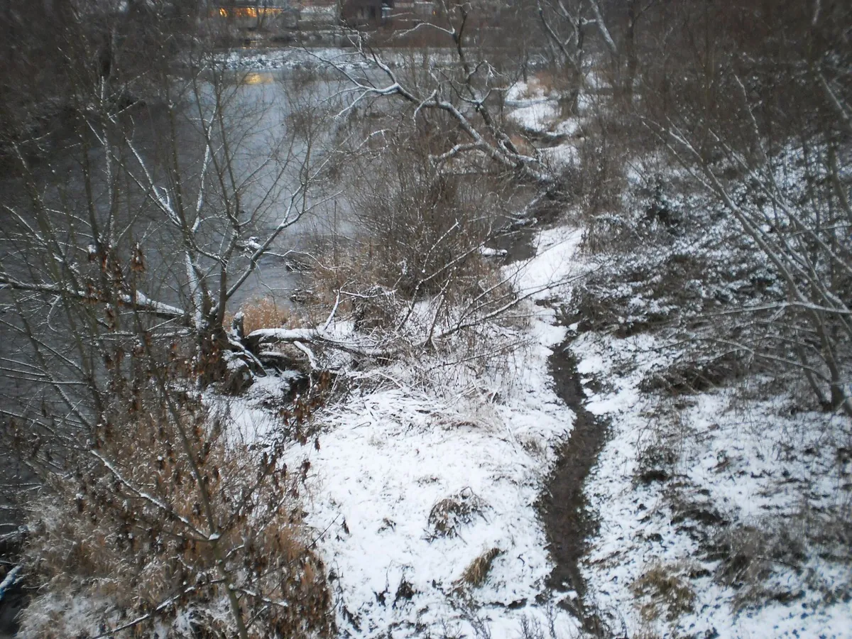 雪のフィンランドの町