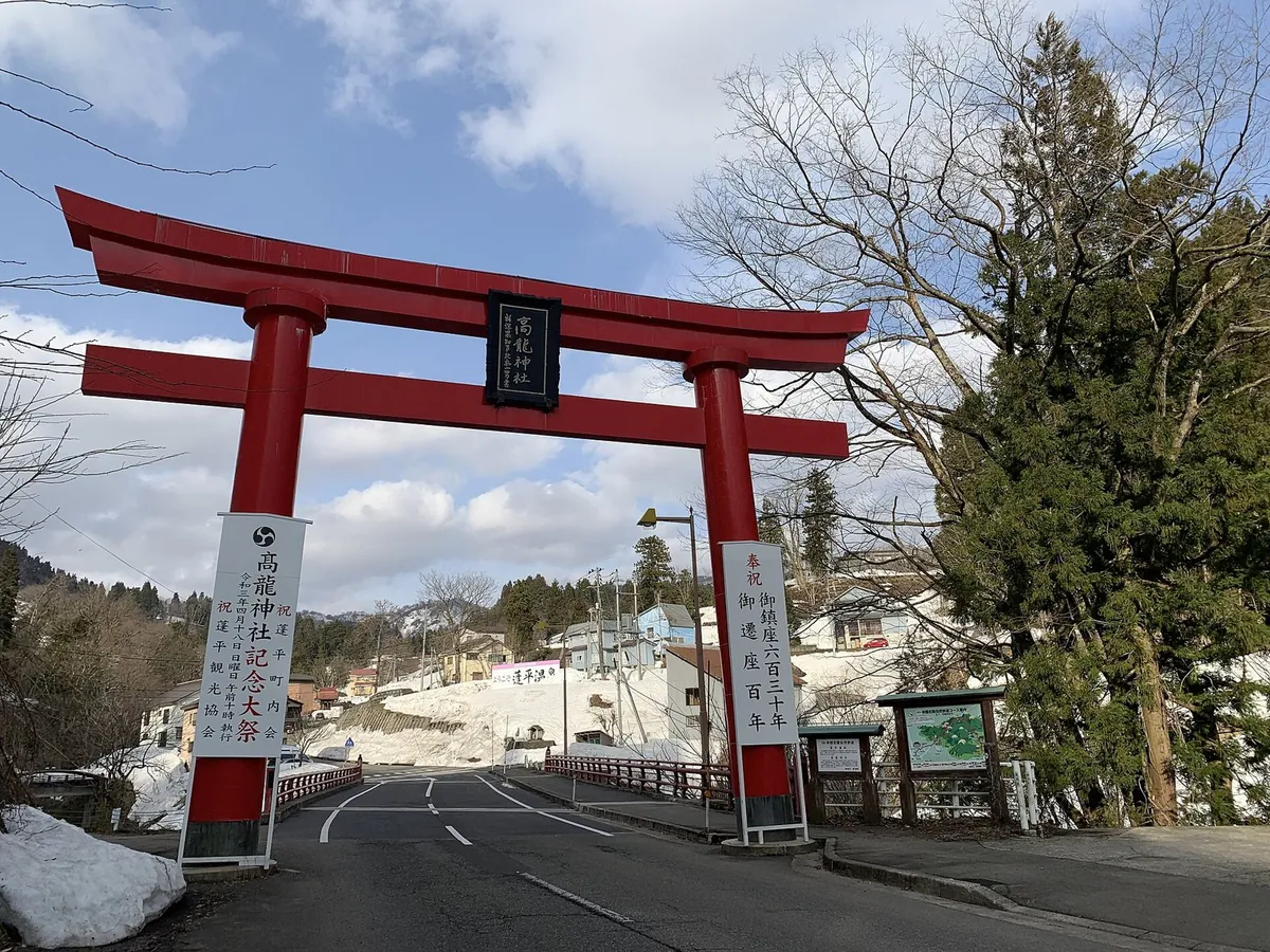 雪の積もった森